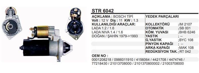 PARSSTR6042-Marş Motoru - Marş Dinamosu