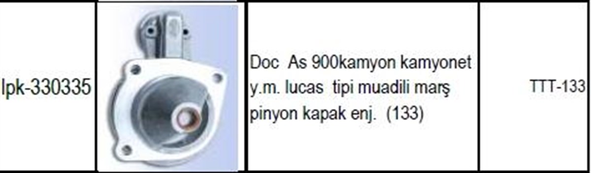 Pinyon Kapağı As 600/700/900 Lucas Tip (Sağ Ağız)