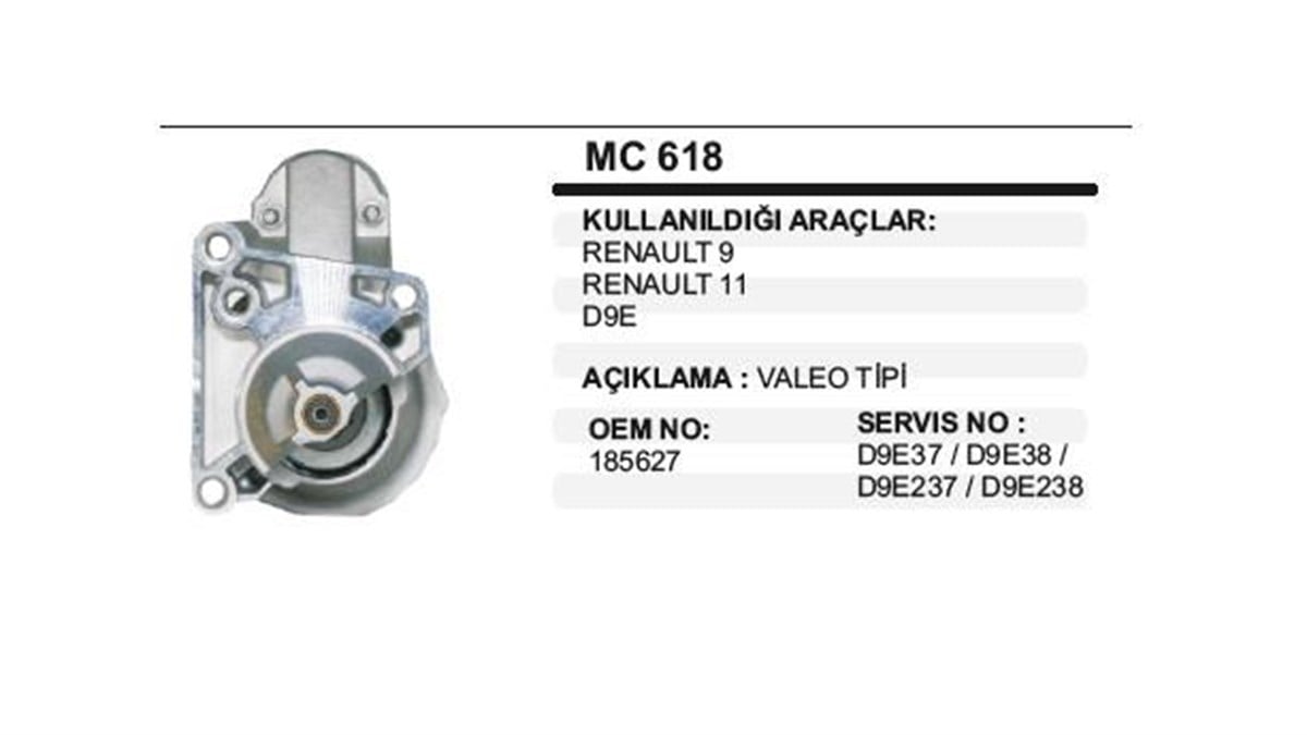 Pinyon Kapağı Valeo Tip D9 R9 11