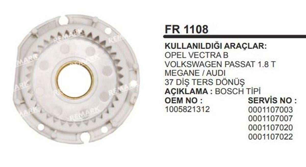 Rediktör Plastiği 37Diş Audı Vw Opel Peugeot Pam60307 Marea Laguna | Martek Fr1108