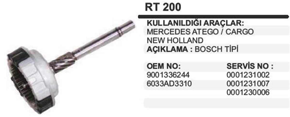 Rediktör Takımı Merc Atego Bosch Tip   Rt200