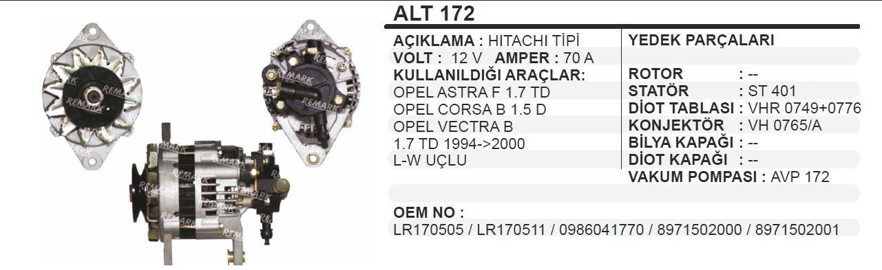 REMARKALT172-Alternatör Dinamo