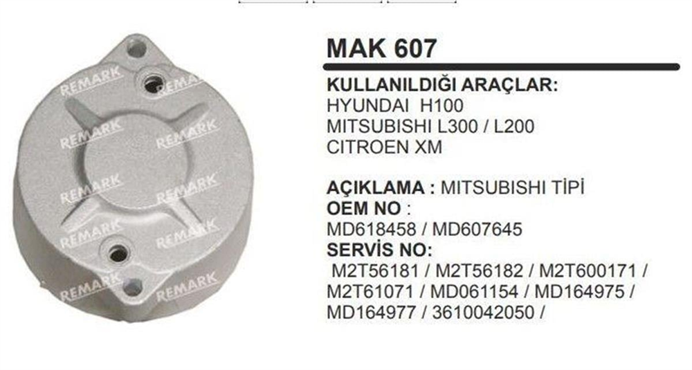 REMARKMC607-Marş Arka Kapağı