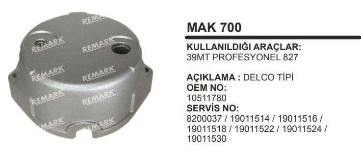 REMARKMC700-Marş Arka Kapağı