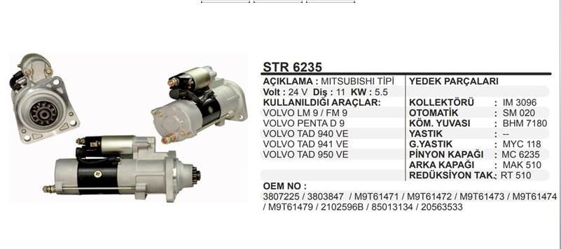 REMARKSTR6235-Marş Motoru - Marş Dinamosu