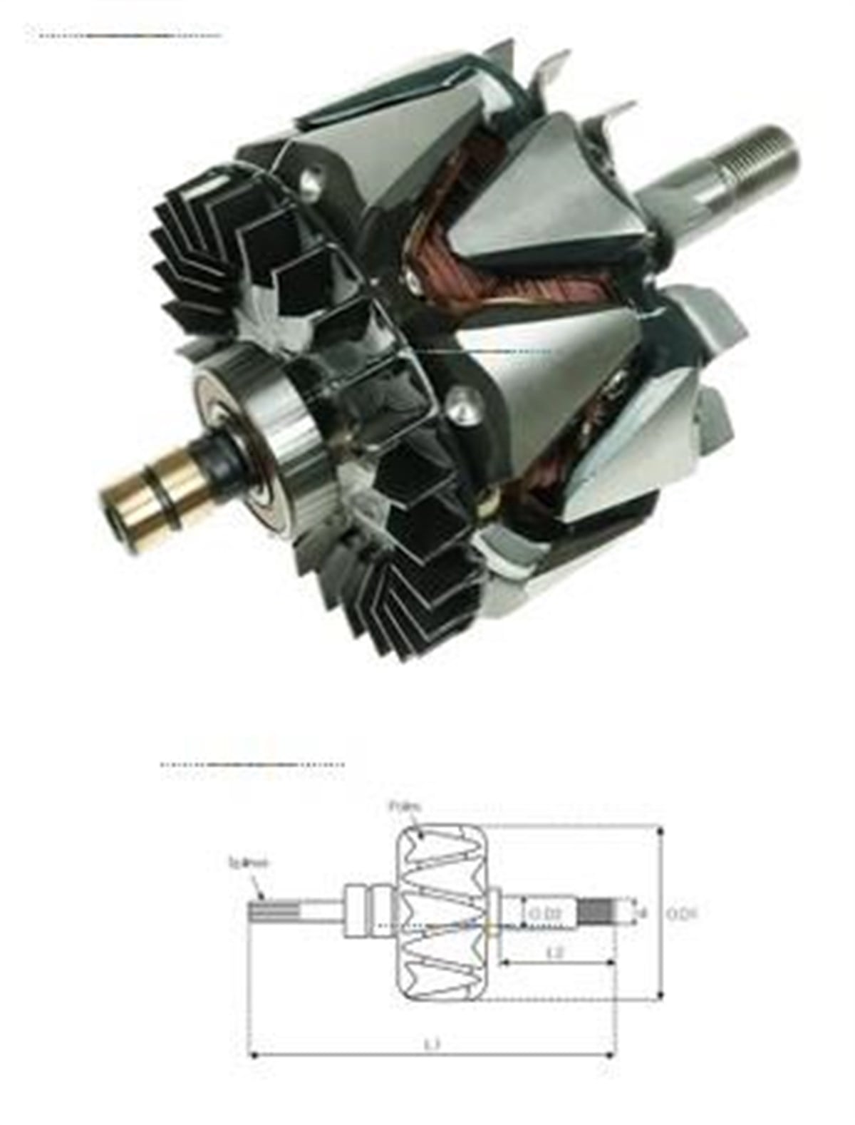 Rotor 24V 150Ah Man Mercedes Benz  Temsa 