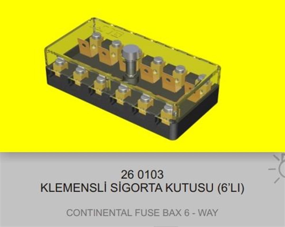 SİGORTA KUTUSU 6LI VİDALI                   260103