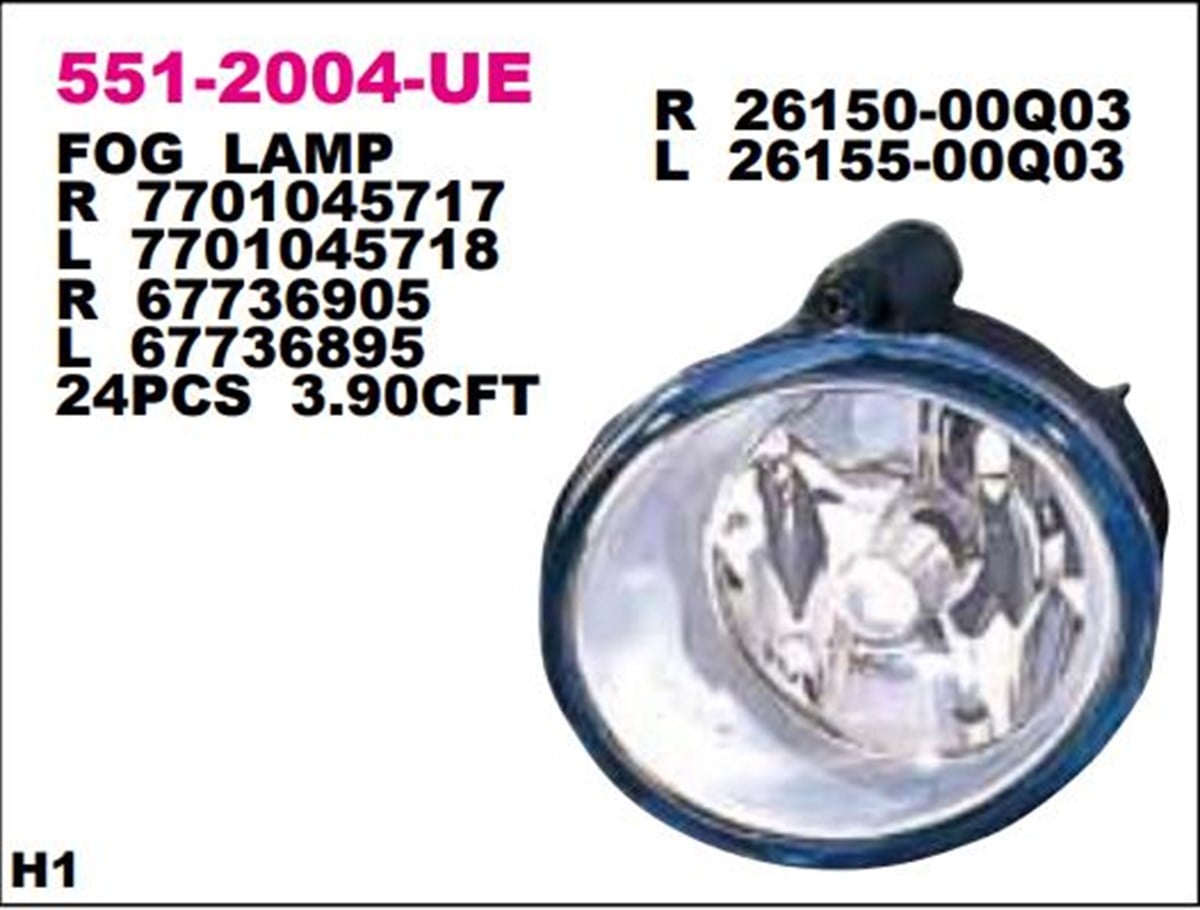 SİS LAMBASI RENO MEGAN SCENİC SOL........551-2004L