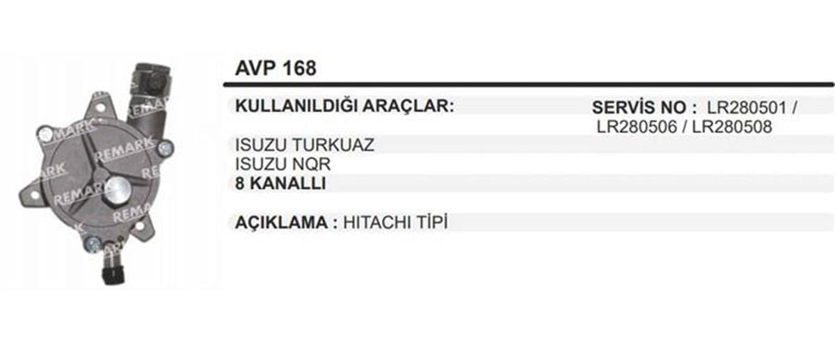 Vakum Pompası Isuzu Champıon Dwa14205 | Remark Avp165
