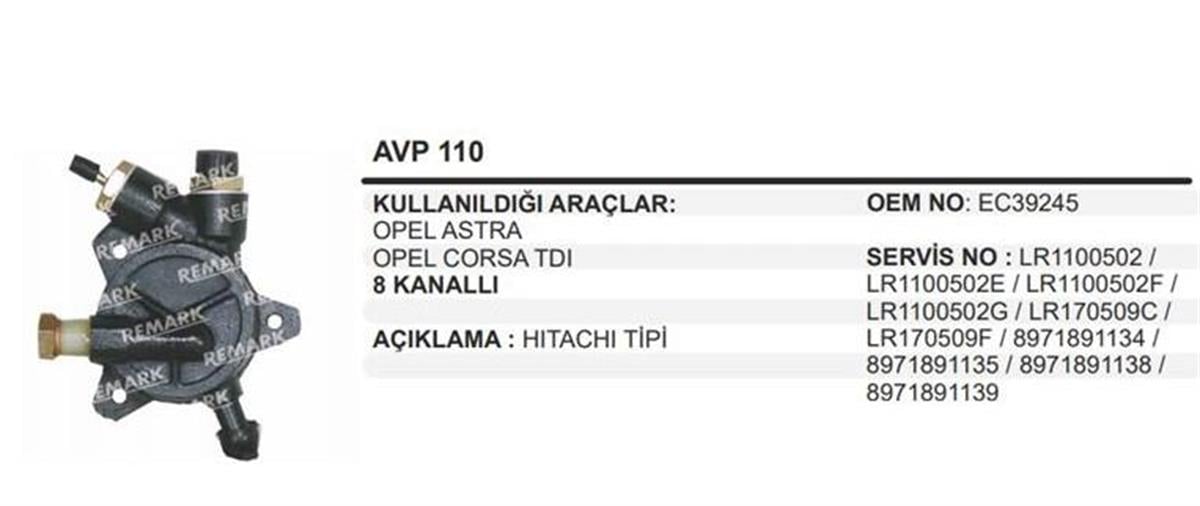Vakum Pompası Opel Astra G Corsa C Combo 1 7 Tsı Avp110