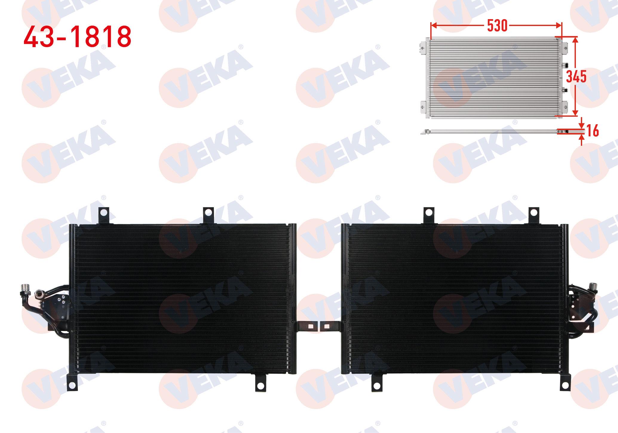 VEKA431818-Klima Radyatörü (Kondenser)