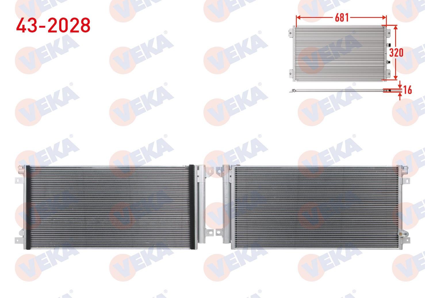 VEKA432028-Klima Radyatörü (Kondenser)
