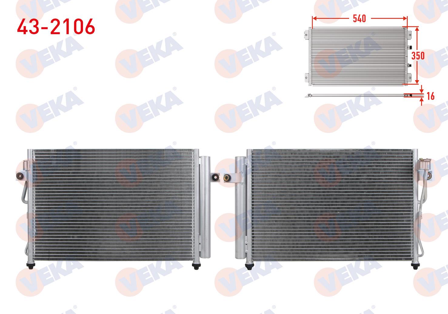 VEKA432106-Klima Radyatörü (Kondenser)
