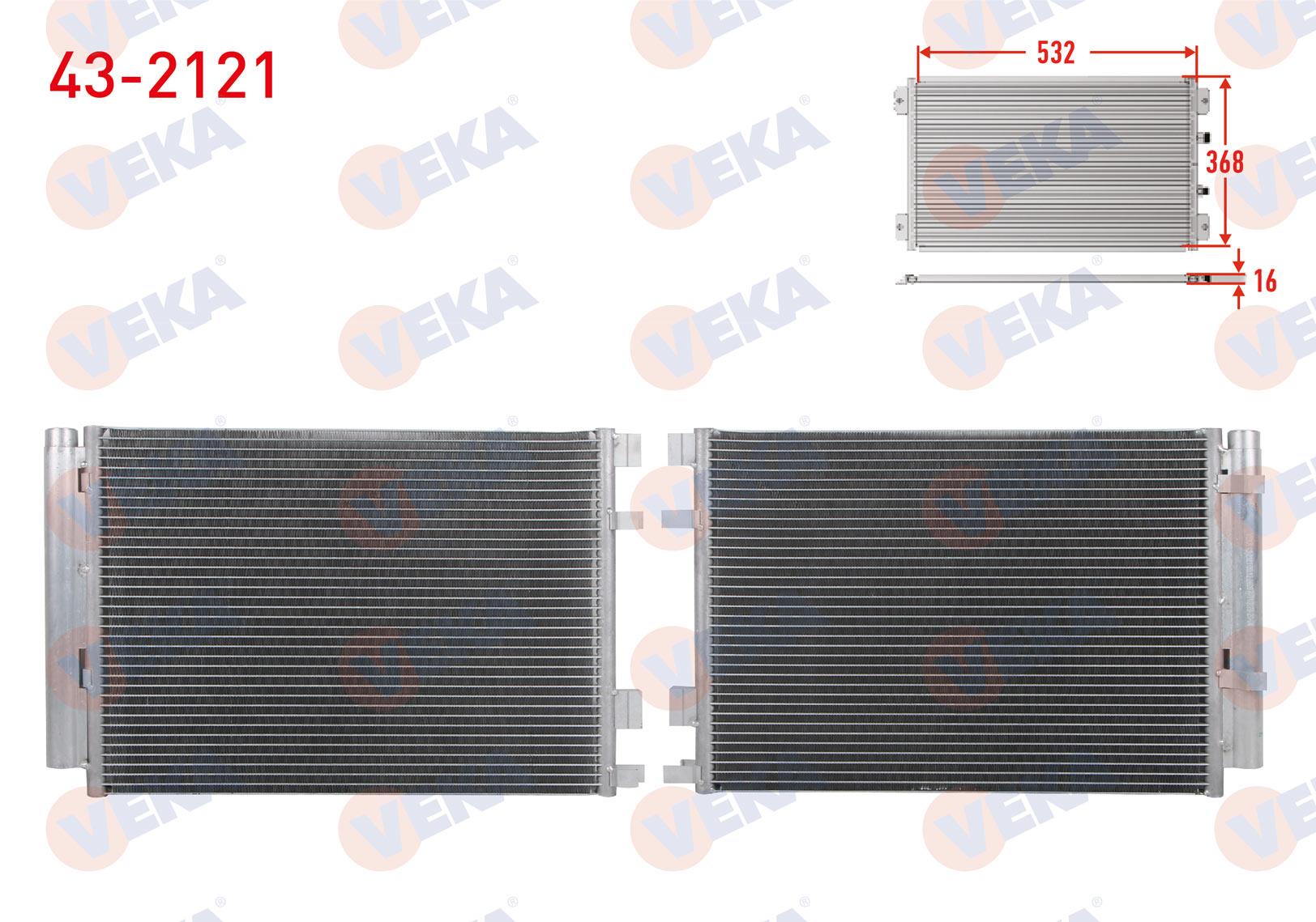 VEKA432121-Klima Radyatörü (Kondenser)