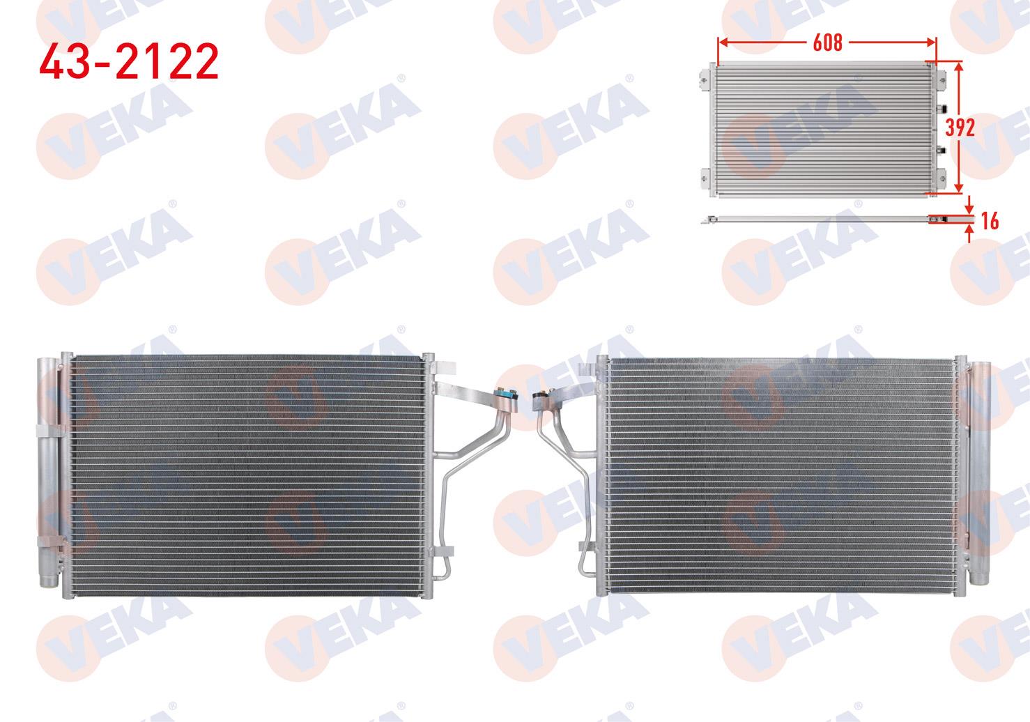 VEKA432122-Klima Radyatörü (Kondenser)