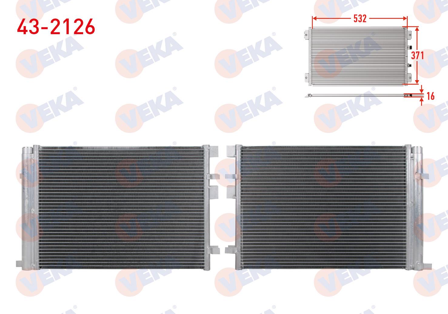 VEKA432126-Klima Radyatörü (Kondenser)