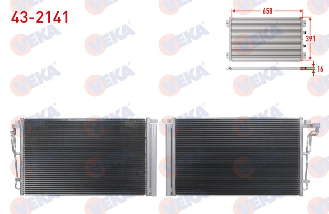 VEKA432141-Klima Radyatörü (Kondenser)