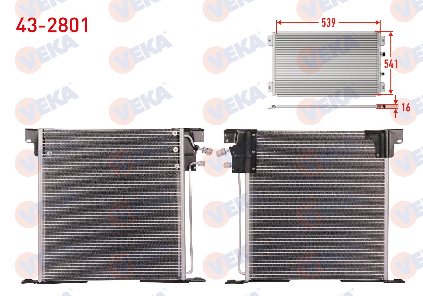 VEKA432801-Klima Radyatörü (Kondenser)