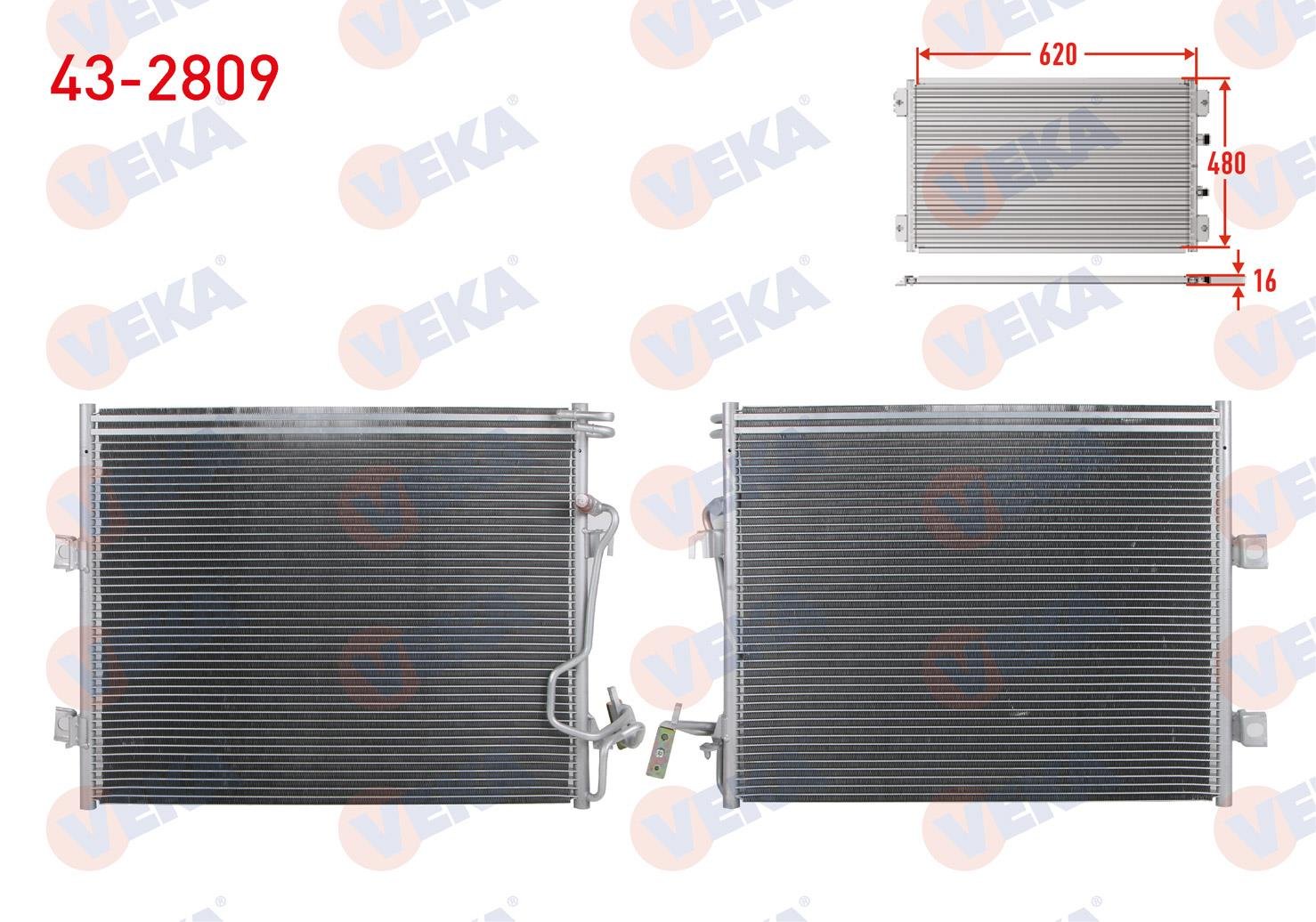 VEKA432809-Klima Radyatörü (Kondenser)