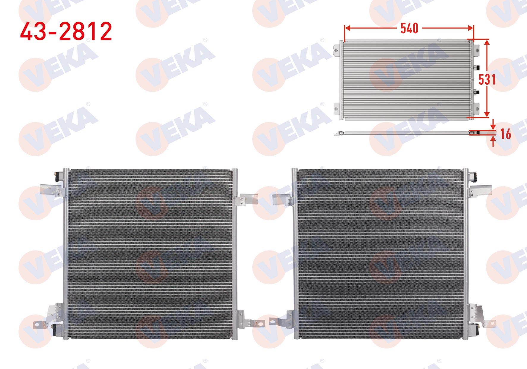 VEKA432812-Klima Radyatörü (Kondenser)