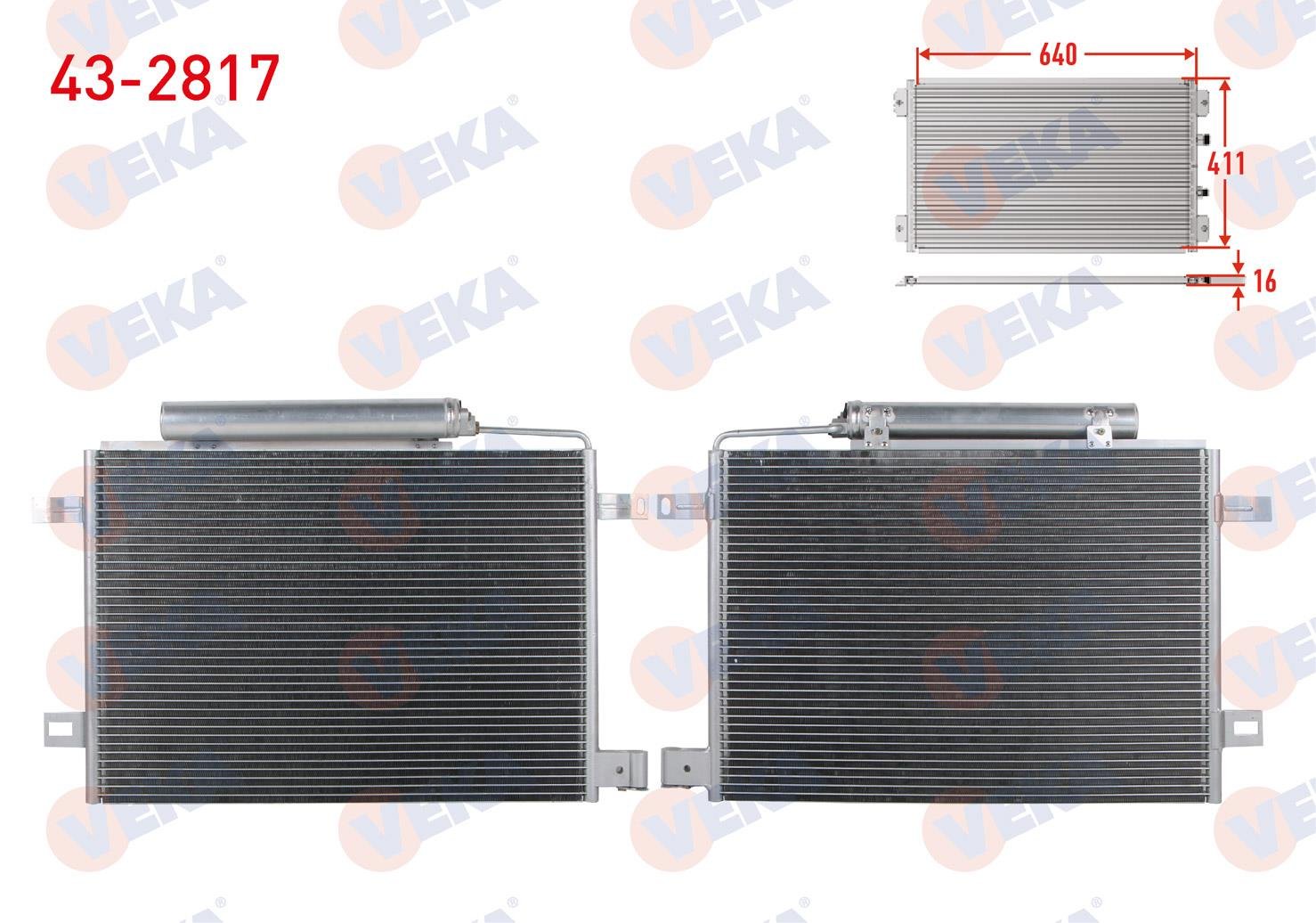 VEKA432817-Klima Radyatörü (Kondenser)