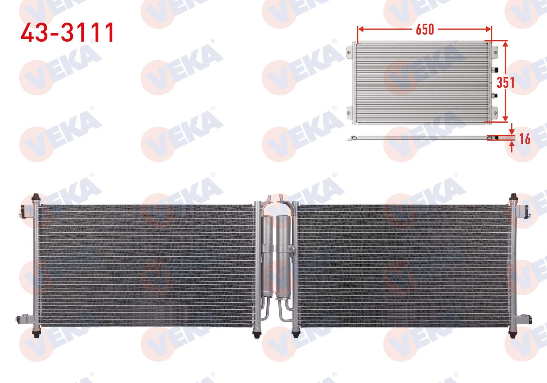 VEKA433111-Klima Radyatörü (Kondenser)