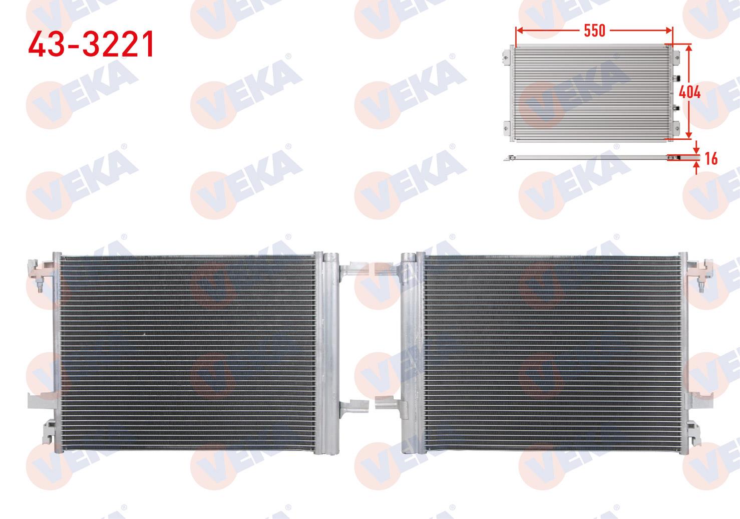 VEKA433221-Klima Radyatörü (Kondenser)