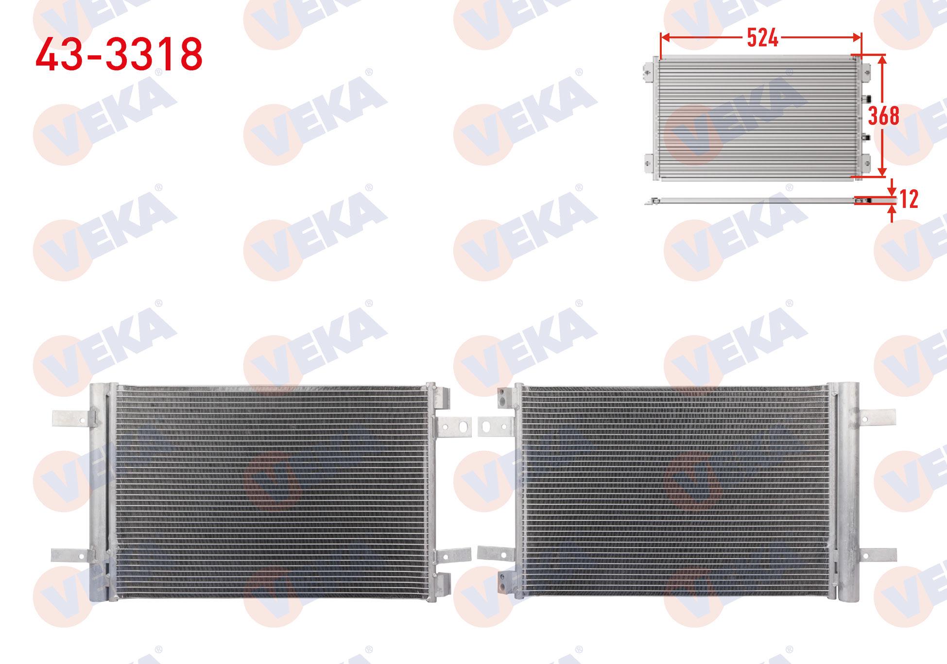 VEKA433318-Klima Radyatörü (Kondenser)