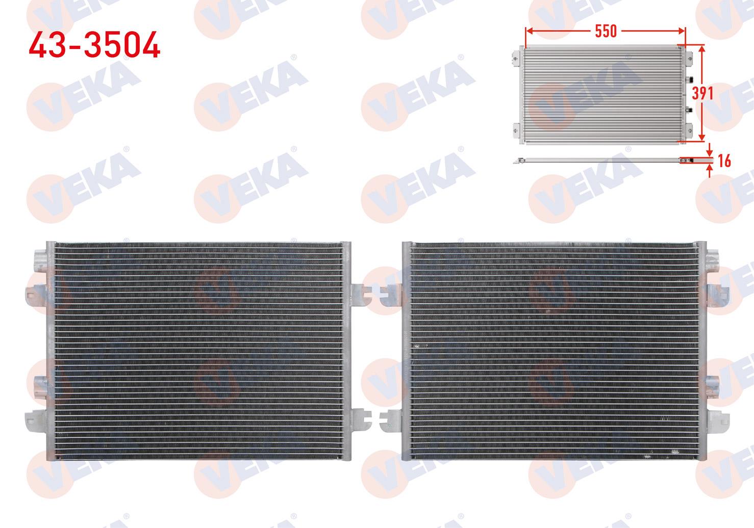 VEKA433504-Klima Radyatörü (Kondenser)