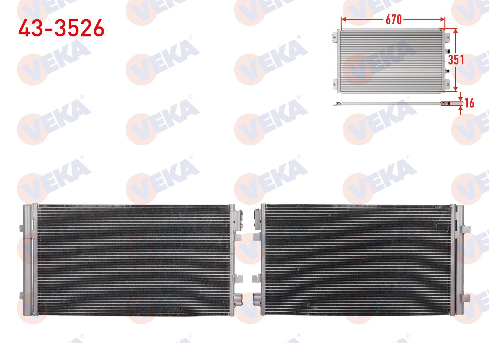 VEKA433526-Klima Radyatörü (Kondenser)