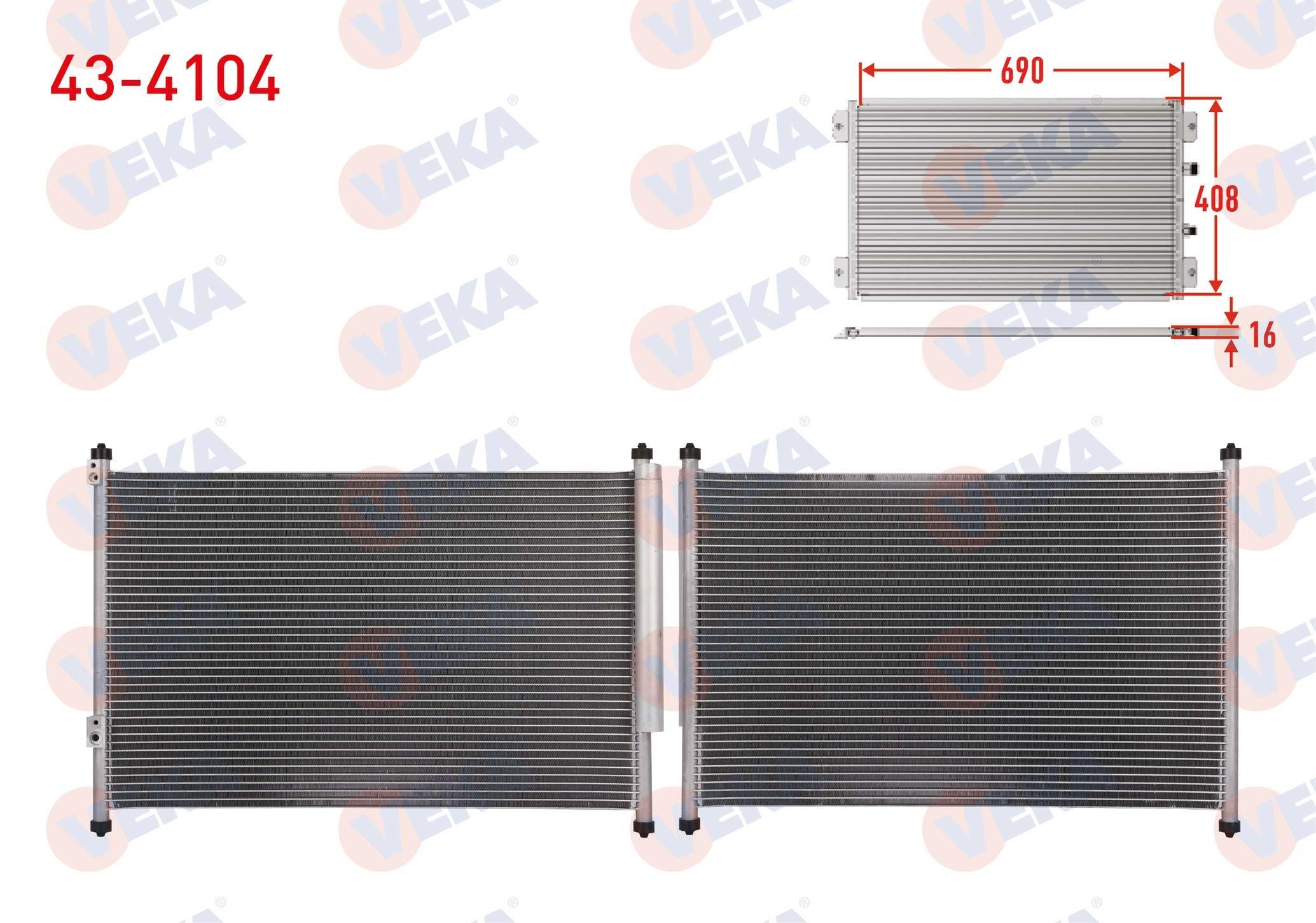 VEKA434104-Klima Radyatörü (Kondenser)