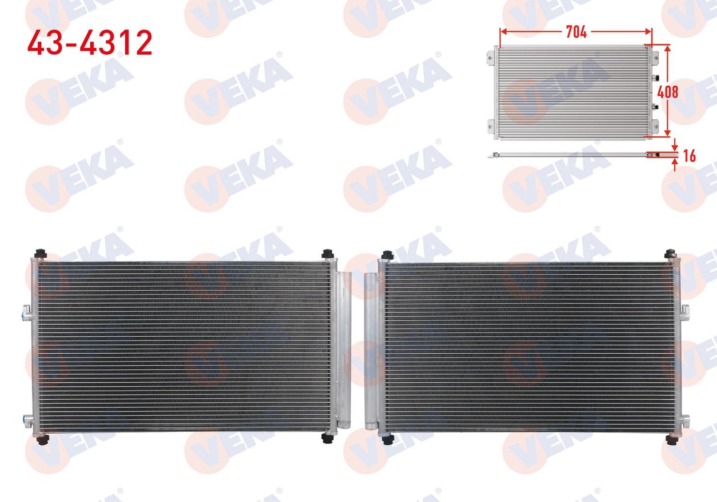 VEKA434312-Klima Radyatörü (Kondenser)