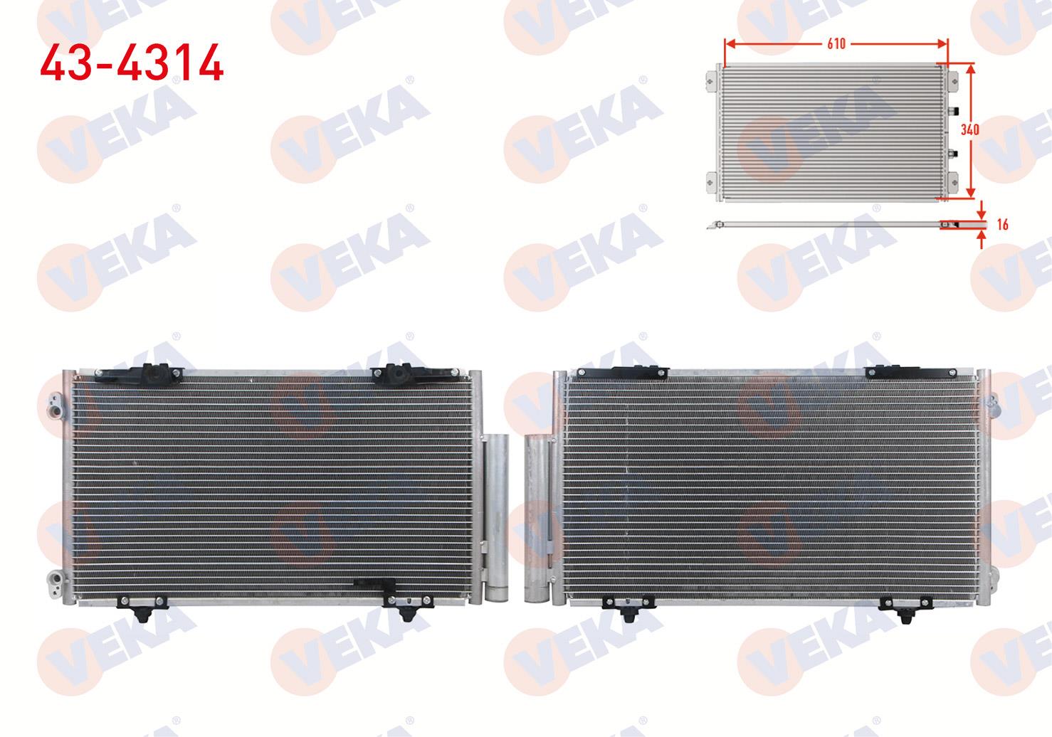 VEKA434314-Klima Radyatörü (Kondenser)