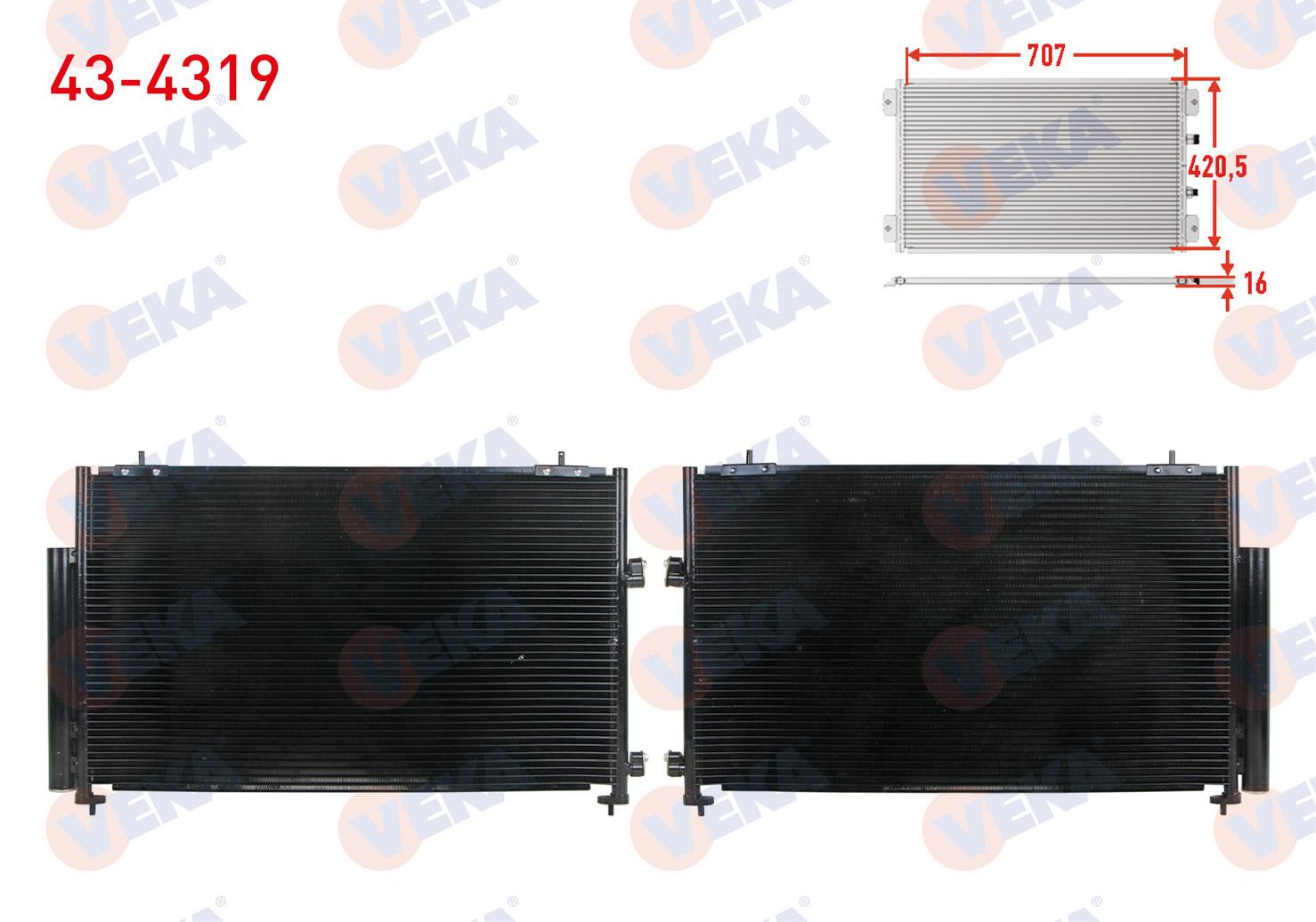 VEKA434319-Klima Radyatörü (Kondenser)