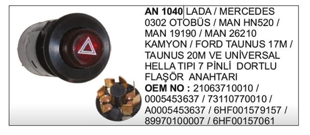 VERTEXAN1040-Cam Anahtarları