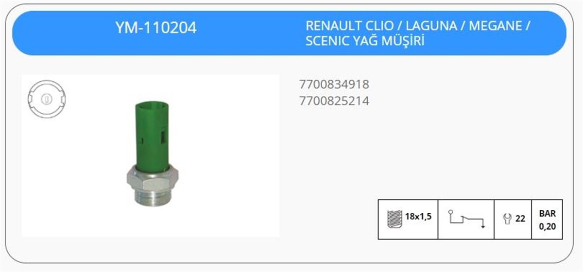 Yağ Müşürü Megan  Clio Laguna Ym               Ym 110204