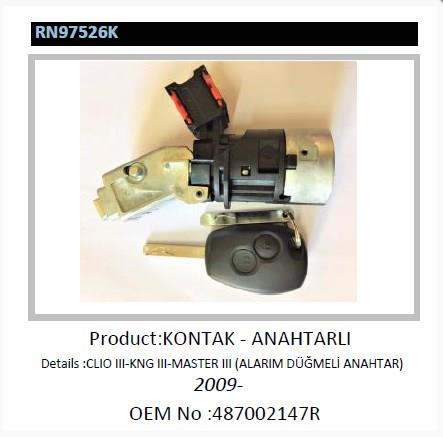 ZENONRN97526K-Kontak (Kilit-Anahtarlı)