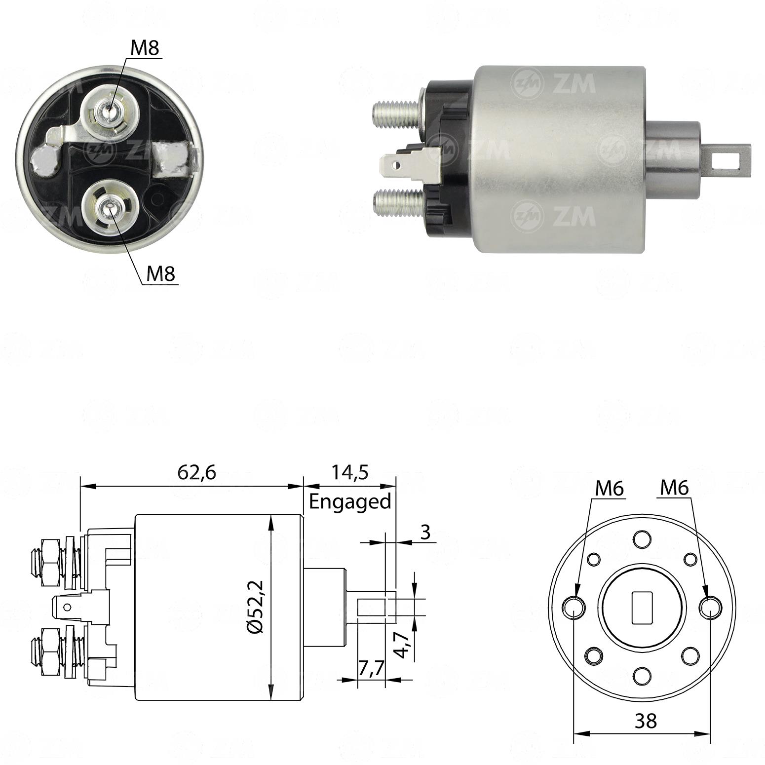ZM 710 | Marş Otomatiği 12V Nissan Micra Subaru Yanmar