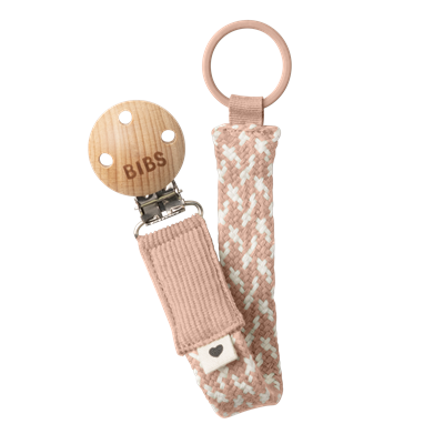 Bibs Paci Braid Emzik Askısı | Blush - Ivory
