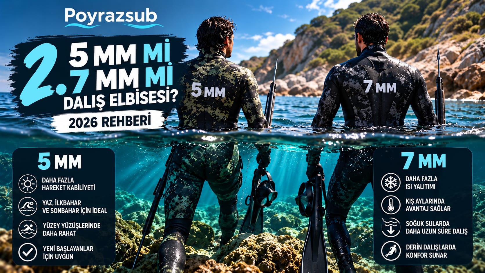 5 mm mi 7 mm mi Dalış Elbisesi? Hangisini Seçmelisiniz?