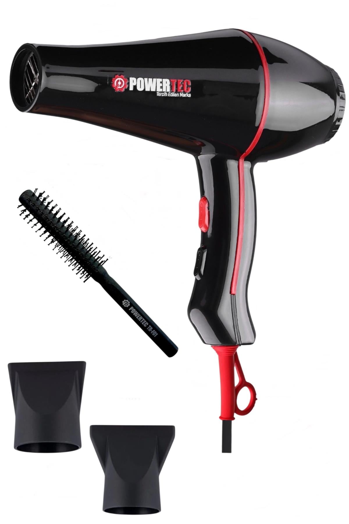 TR-601 Profesyonel Fön Makinesi +  Berber Fön Fırçası