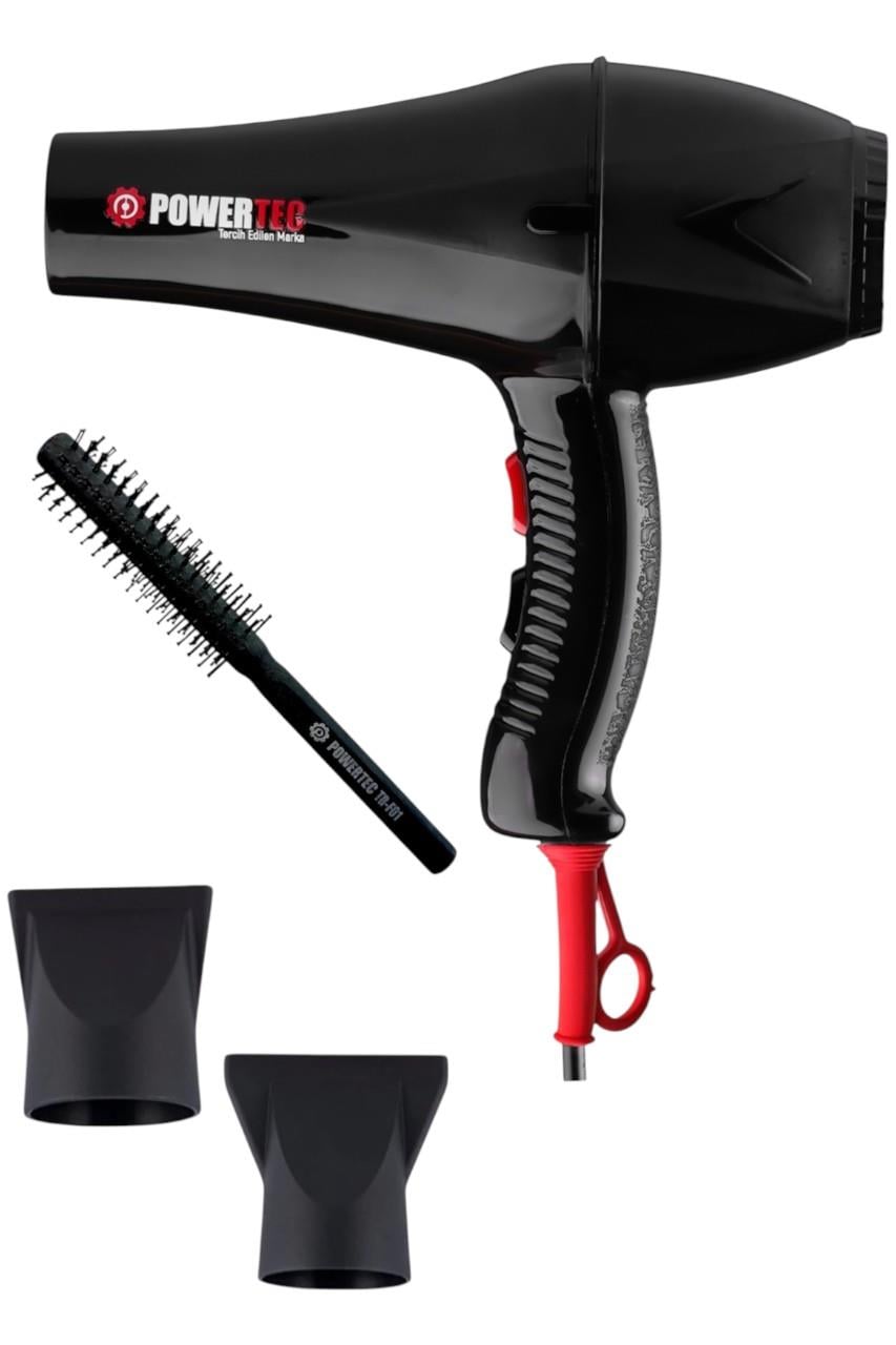 TR-901 Turbo Profesyonel Fön Makinası + Berber Fön Fırçası