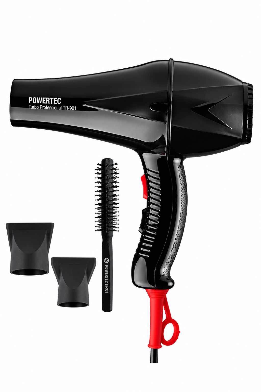 TR-901 Turbo Profesyonel Fön Makinası + Berber Fön Fırçası