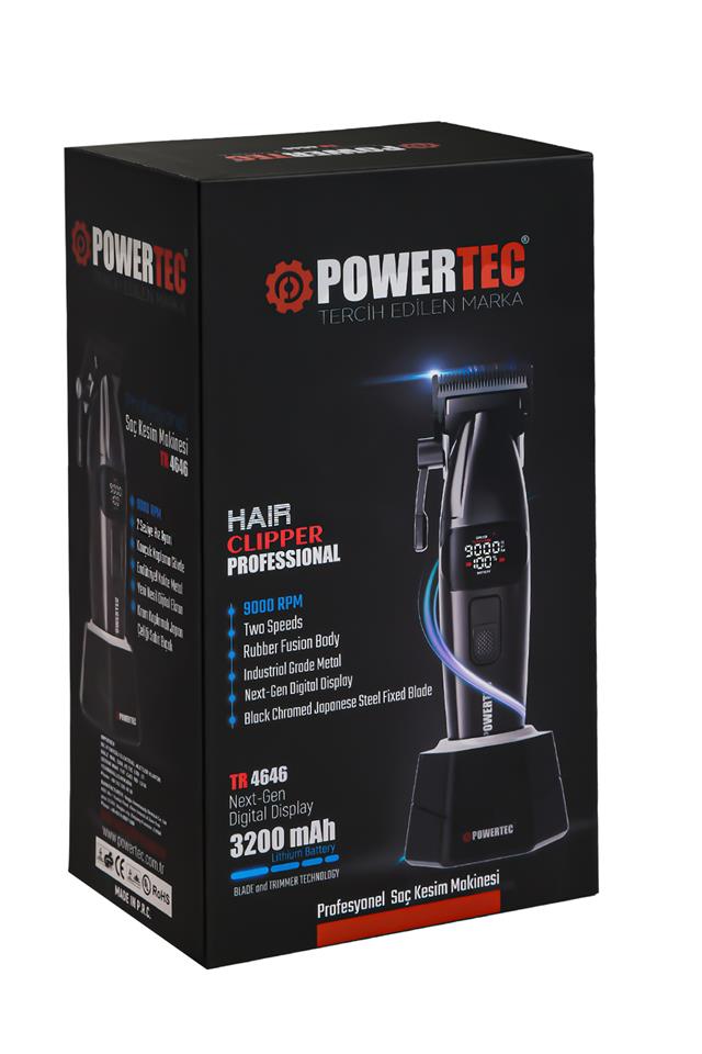TR-4646 Profesyonel Saç Sakal Tıraş Makinesi ( 0.5Mm Tarak Dahil ) 8