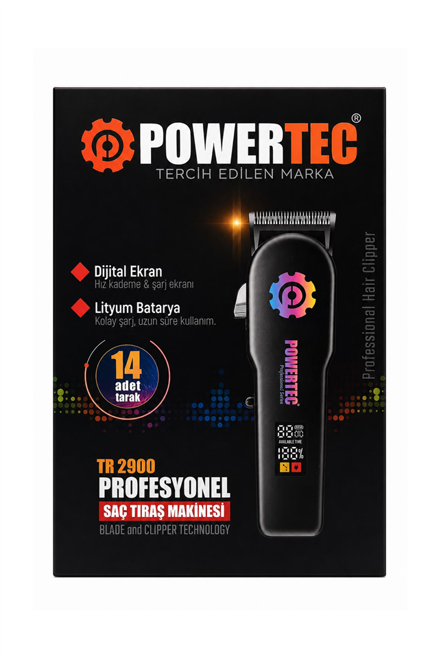 TR-2900 Profesyonel RGB'li Tıraş Makinesi & Makas Hediyeli 8