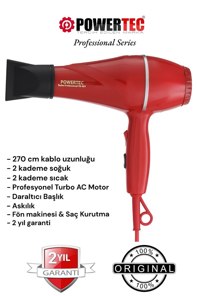 TR-501 Profesyonel Renkli Fön Makinesi 10