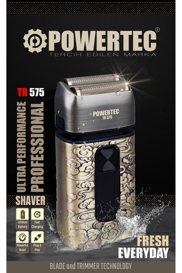 TR-575 Profesyonel Günlük Sakal Tıraş Makinesi (Çift Elek Başlıklı Ve Yedek Başlık Hediyeli) 6