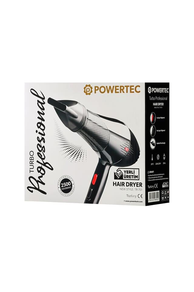 TR-701 Profesyonel Fön Makinesi + Profesyonel Berber Fön Fırçası 4
