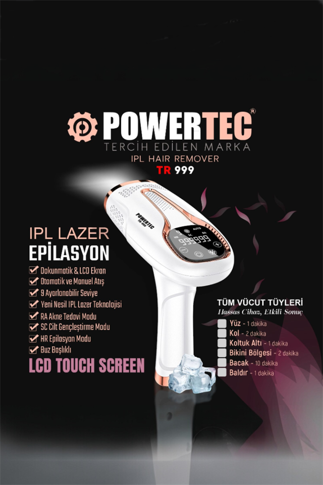 TR-999 IPL Lazer Epilasyon 999.999 Atım Otomatik/Manuel 9 Modlu 8