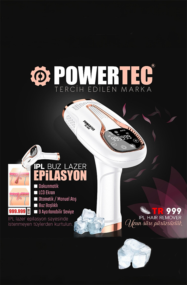 TR-999 IPL Lazer Epilasyon 999.999 Atım Otomatik/Manuel 9 Modlu 7